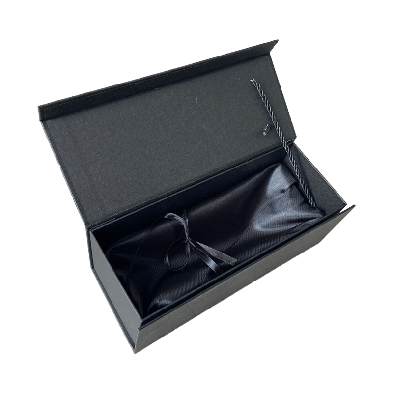 Luxe aangepaste logo wijndozen geschenk zwarte kartonnen geschenkdoos wijnfles geschenkdozen verpakking