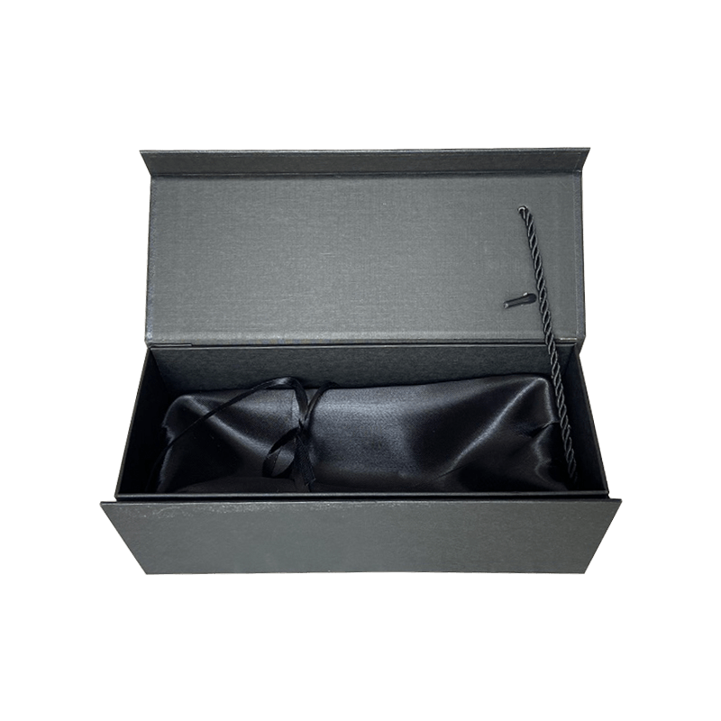 Luxe aangepaste logo wijndozen geschenk zwarte kartonnen geschenkdoos wijnfles geschenkdozen verpakking