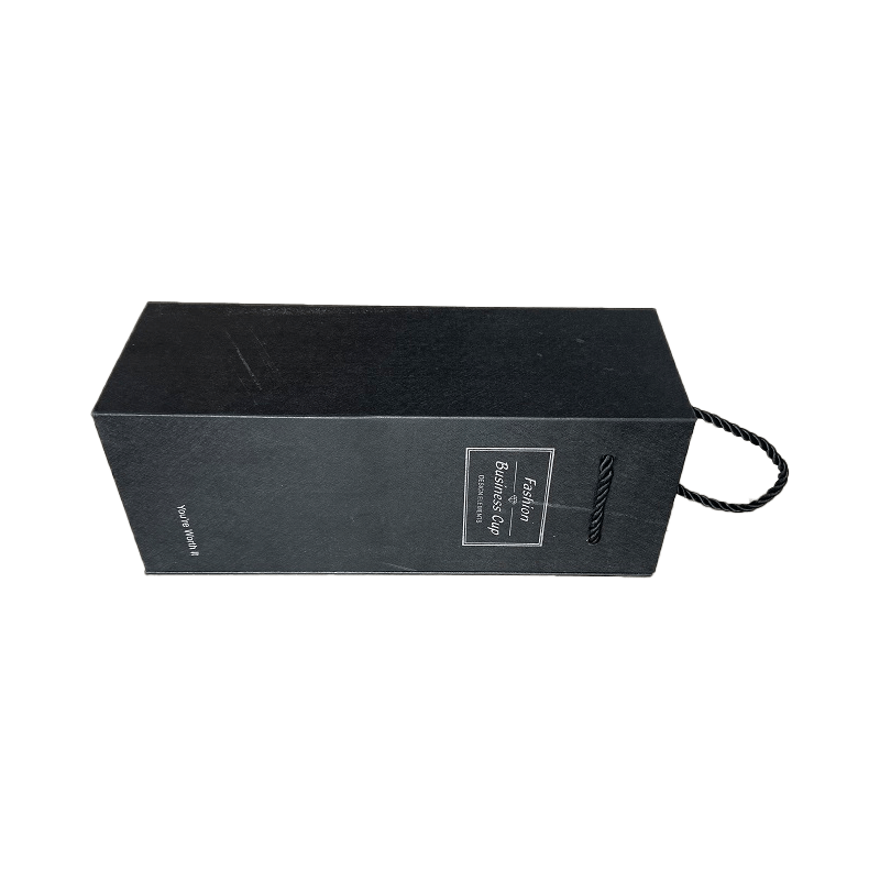 Luxe aangepaste logo wijndozen geschenk zwarte kartonnen geschenkdoos wijnfles geschenkdozen verpakking