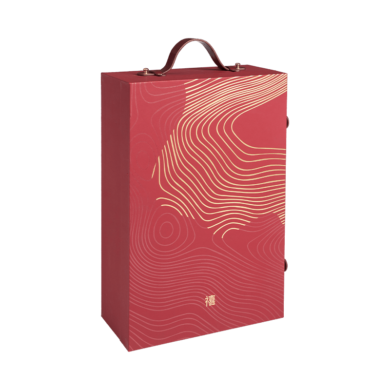 Hot Selling aangepast logo luxe papieren wijnkist golfkartonnen doos wijnset geschenkdoos