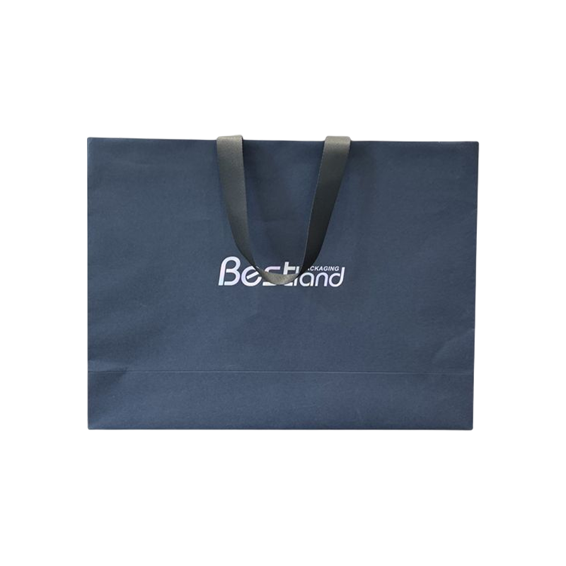 Aangepaste logo luxe papieren zakken met handvatten Geschenkverpakking Promotionele boodschappentassen