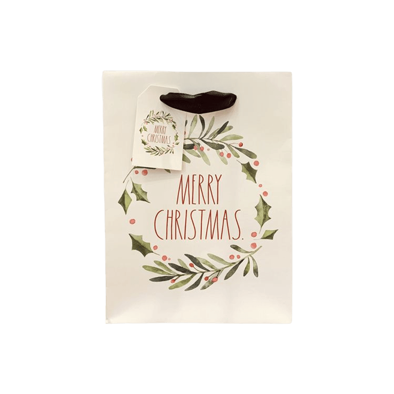 Fabriek groothandel aangepaste kerst papieren zak luxe geschenktas boodschappentas met logo en patroon